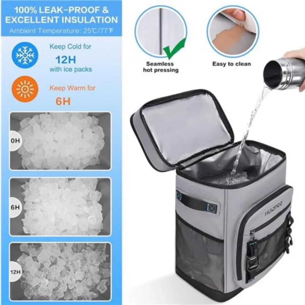 Large Waterproof Insulated Cooler Backpack for Men & Women, Leak Proof